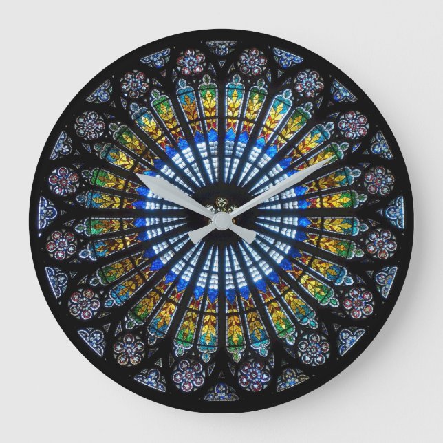 Cristal con manchas de círculo coloridas | Reloj d (Anverso)