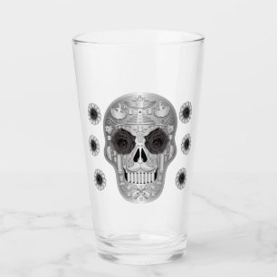Cristal cromado Calavera (Rosa negro)