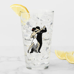 Cristal de bailarinas de tango de estilo retro