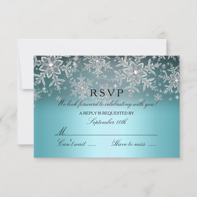 Cristal de copo de nieve azul invierno RSVP (Anverso)
