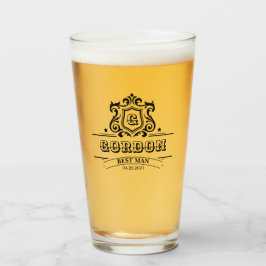 Cristal de pinta de groomsmen personalizado