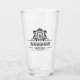 Cristal de pinta de groomsmen personalizado