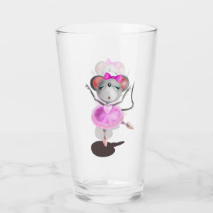 Cristal divertida con el ratón Ballerina - Pintura