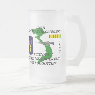 Cristal Esmerilado 196o Taza helada Vietnam ligera de los Inf