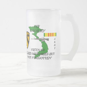 Cristal Esmerilado 1r Taza helada Vietnam de la caballería