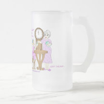 Abuelita americana encima de toda la taza de