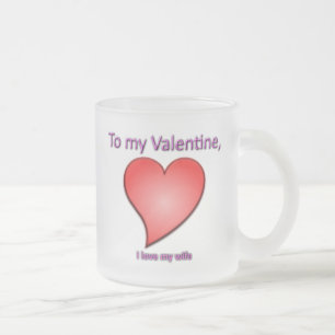 Cristal Esmerilado ¡Amo a mi esposa, taza de venta!