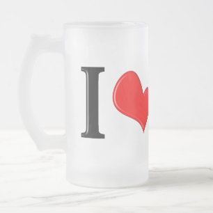 Cristal Esmerilado Amo la taza de las zapatillas de deporte