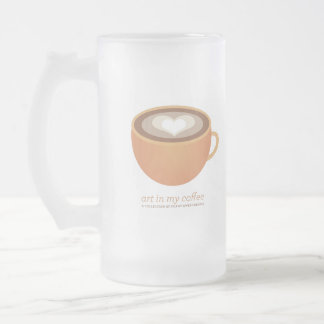 Cristal Esmerilado Arte en mi taza de café