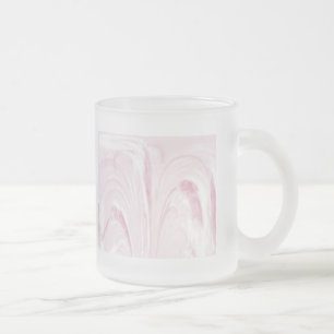 Cristal Esmerilado Cattails Resumen de la taza de vidrio - rosa