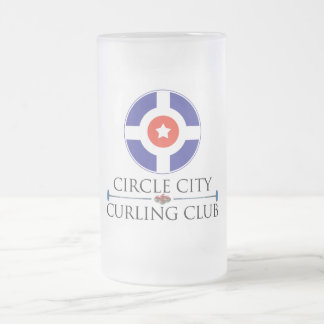 Cristal Esmerilado Ciudad del círculo que se encrespa - taza de