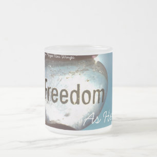 Cristal Esmerilado Como la esperanza vuela la taza oficial de la