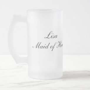 Cristal Esmerilado Criada personalizada de la taza del honor