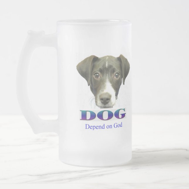 Cristal Esmerilado Dependa de la taza helada dios (Izquierda)