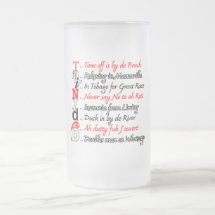 Cristal Esmerilado Descripción divertida de Trini 3 Taza Helada