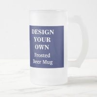 Diseñe su propia taza de cerveza - Azul y blanco