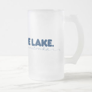 Cristal Esmerilado El lago - taza de cerveza de Minnetonka