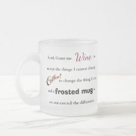 Cristal Esmerilado El rezo de la serenidad del vino/del café - taza