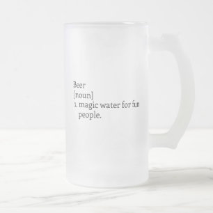 Cristal Esmerilado "El significado de la cerveza". Taza de cerveza co