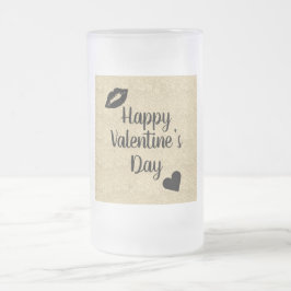 Cristal Esmerilado Elegante taza de vidrio del Día de San Valentín de