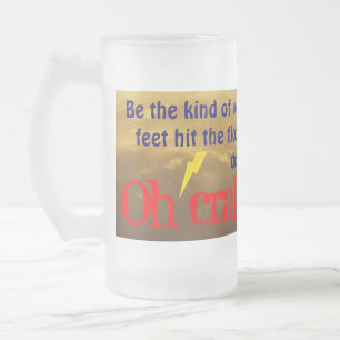 Cristal Esmerilado Ella está encima de taza