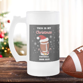 Cristal Esmerilado Esta Es Mi Taza De Cerveza De Fútbol De Navidad