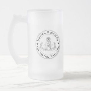 Cristal Esmerilado Éxito de la inicial de la taza de cerveza del Eod