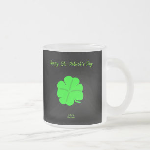 Cristal Esmerilado Feliz Día de San Patricio, pequeña taza de vidrio