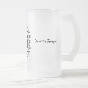 Cristal Esmerilado Flor de la taza helada vida 16 onzas