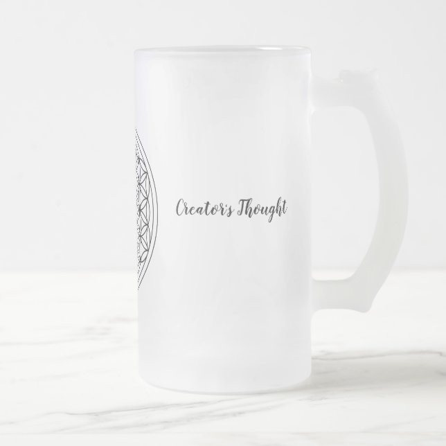 Cristal Esmerilado Flor de la taza helada vida 16 onzas (Derecha)