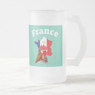 Cristal Esmerilado Francia France cía de fra taza
