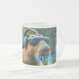 Cristal Esmerilado Gafas de realidad virtual Cyberpunk Capybara Taza 