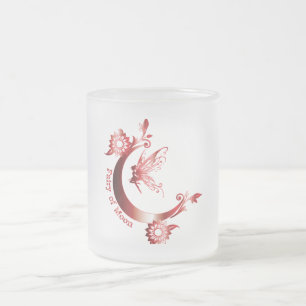 Cristal Esmerilado Hada de luna Mujeres Taza de vidrio