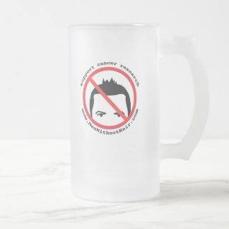 Cristal Esmerilado Hombres sin la taza de cerveza del pelo