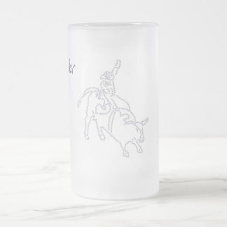 Cristal Esmerilado Jinete de Bull, taza del hielo