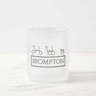 Cristal Esmerilado La bici de Brompton heló la taza del vidrio