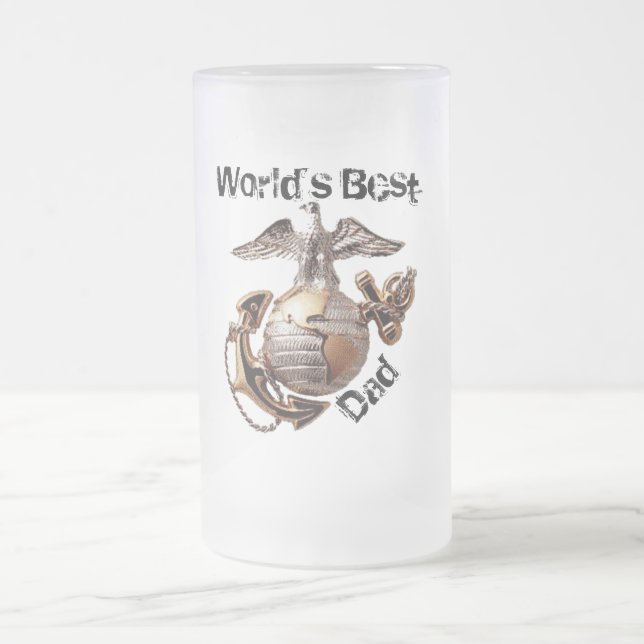 Cristal Esmerilado La mejor taza de cerveza del papá del mundo (Centro)