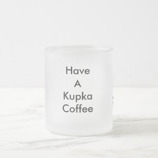 Cristal Esmerilado La taza de café de Kupka de los medios del Binge