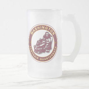 Cristal Esmerilado La taza de fútbol del sillón QB Washington
