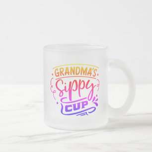 Cristal Esmerilado La taza de sippy de la abuela es una taza graciosa