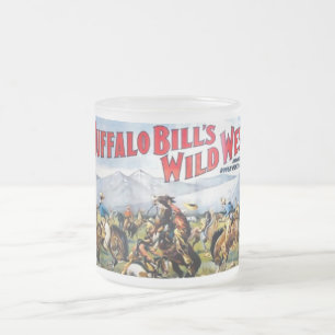 Cristal Esmerilado La taza del oeste salvaje de Buffalo Bill