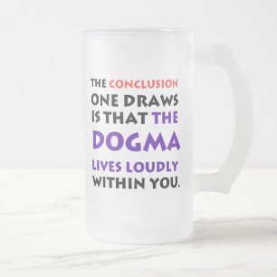 Cristal Esmerilado La taza en alta voz helada de las vidas del dogma