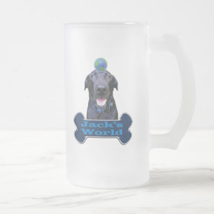 Cristal Esmerilado La taza helada mundo de Jack