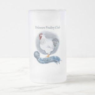 Cristal Esmerilado Las aves de corral de Delaware aporrean la taza