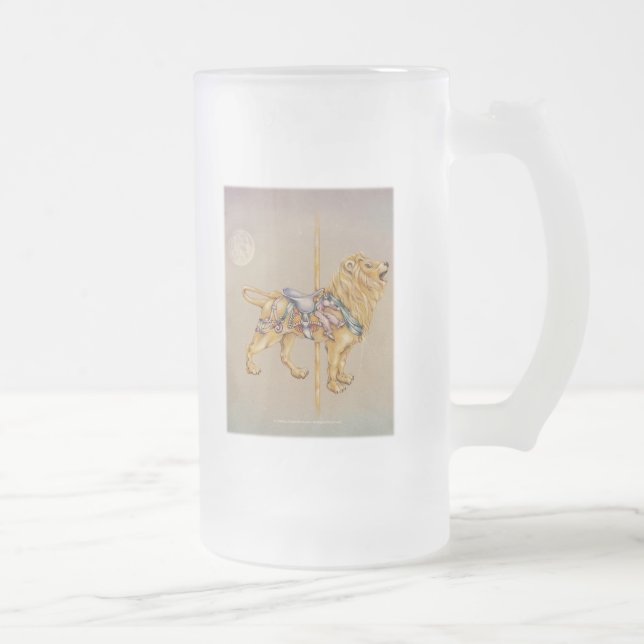 Cristal Esmerilado León de Carrusel Taza Helada (Derecha)