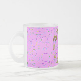 Cristal Esmerilado Loops modernos en la taza de magenta rosa
