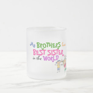 Cristal Esmerilado Los hermanos tienen mejor taza de la hermana