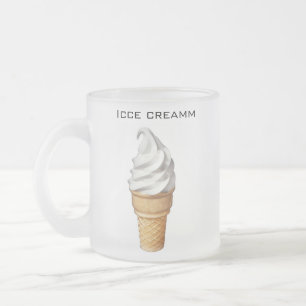 Cristal Esmerilado Lt. Taza del helado de Dan