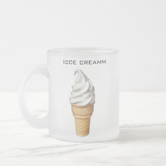 Cristal Esmerilado Lt. Taza del helado de Dan