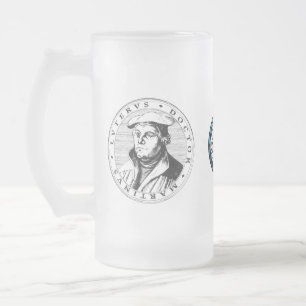 Cristal Esmerilado Luther heló la taza de cerveza